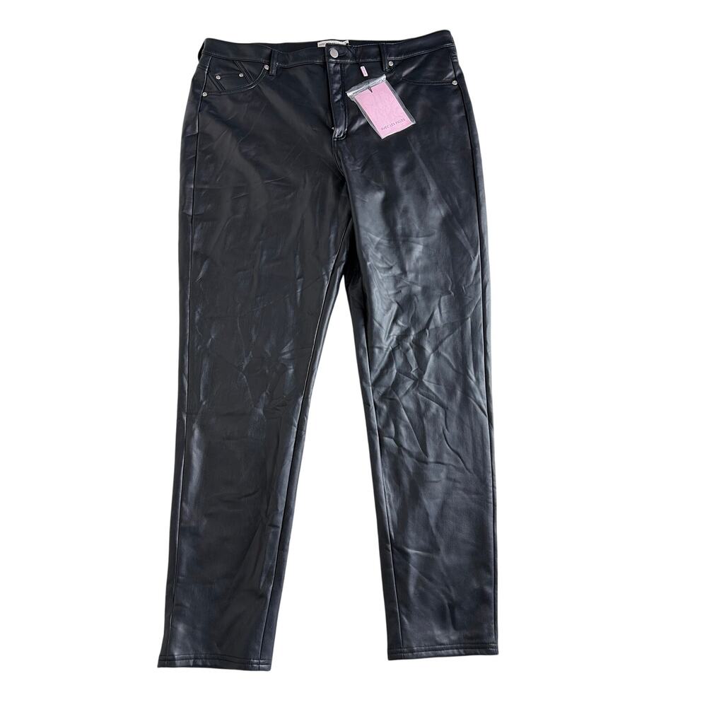 Avec Les Filles Vegan Leather Pants Size XL Black Skinny NWT